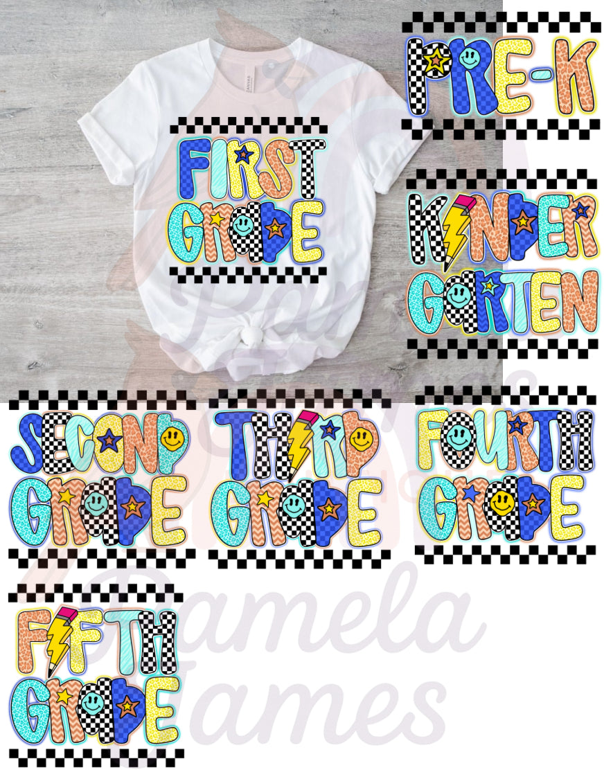 Retro School Boy Tee-PRE K & KINDERGARTEN