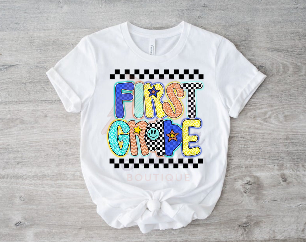 Retro School Boy Tee-PRE K & KINDERGARTEN