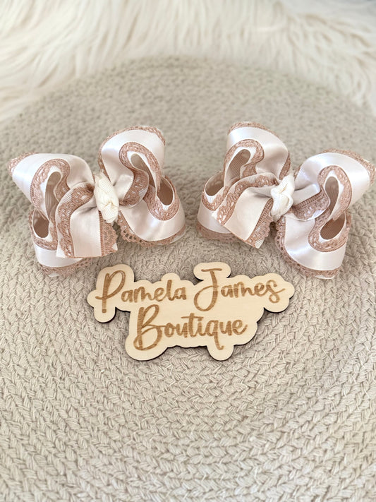 Cream Satin Piggies