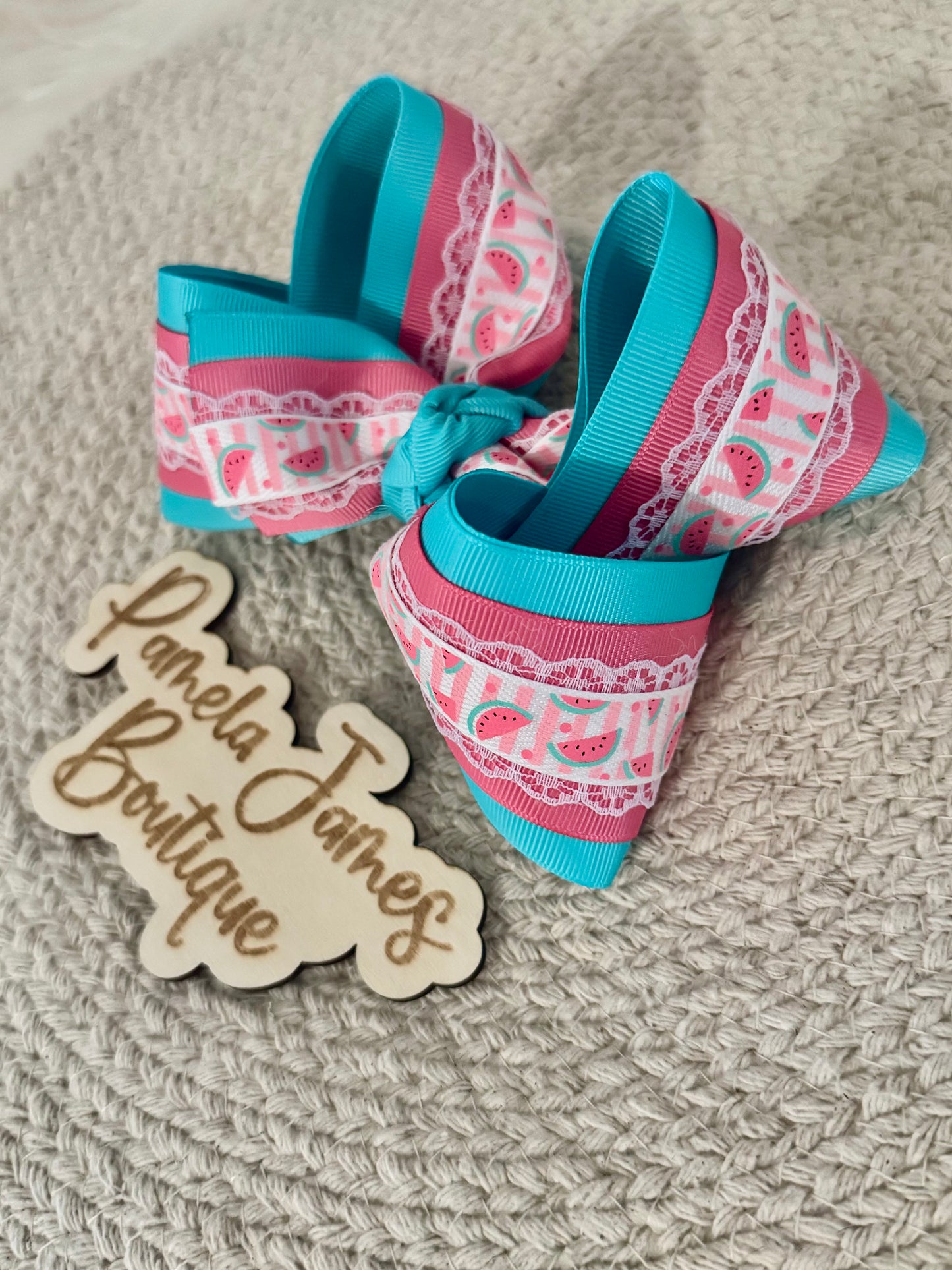 5” Watermelon Ribbon Bow