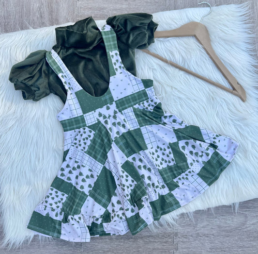 Mira Mini w/ added Ruffle and Blythe Mock Neck w/ short bishop sleeve-5T