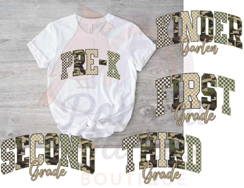 Camo School Tee