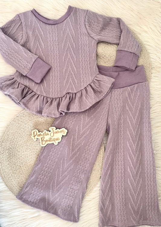 LS Jasmine Top w/Wide Leg Pants-2T