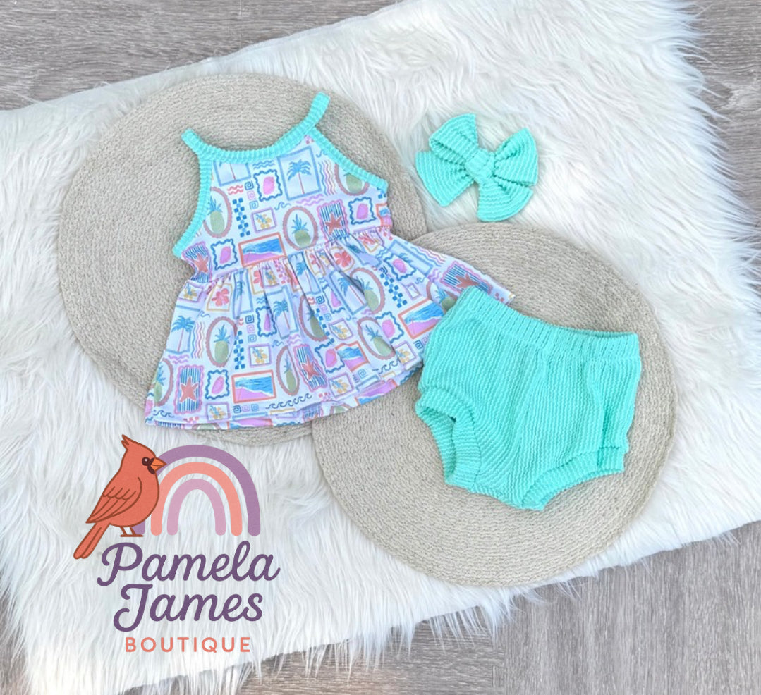 Girls Summer Set w/Shorties-RTS