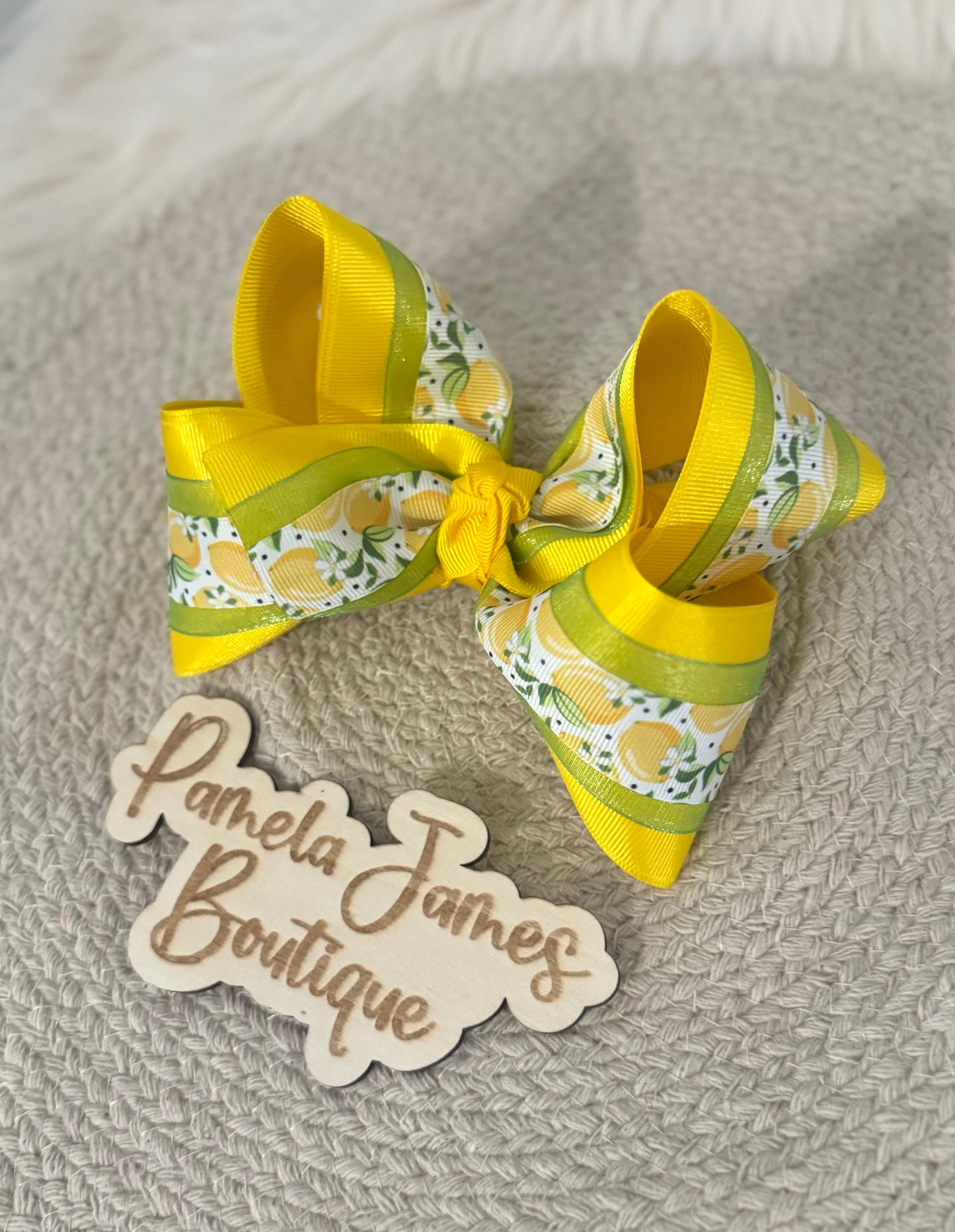 Lemon Ribbon Bow