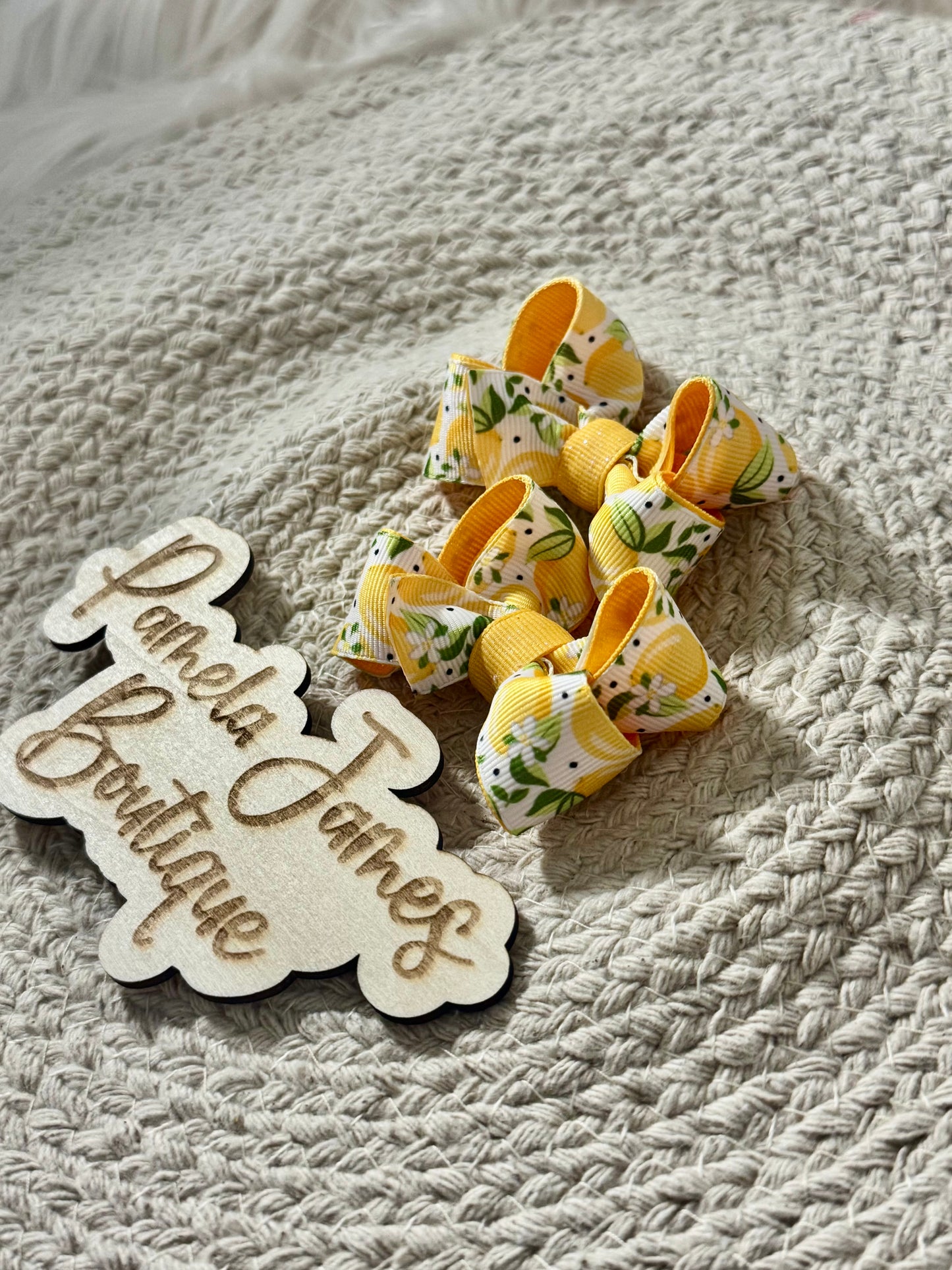 Lemon Ribbon Bow
