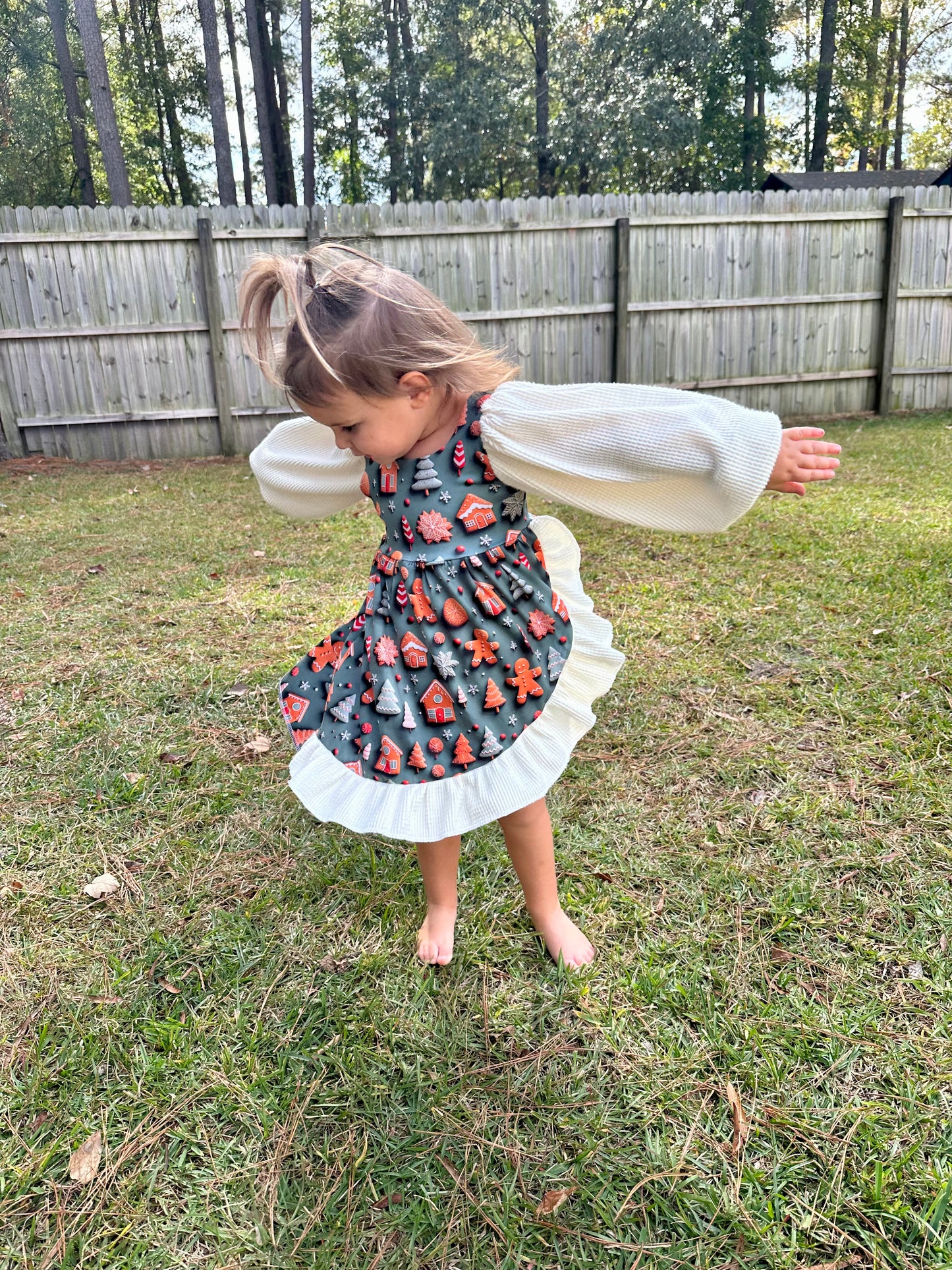 Gingerbread Man Dress RTS-4T