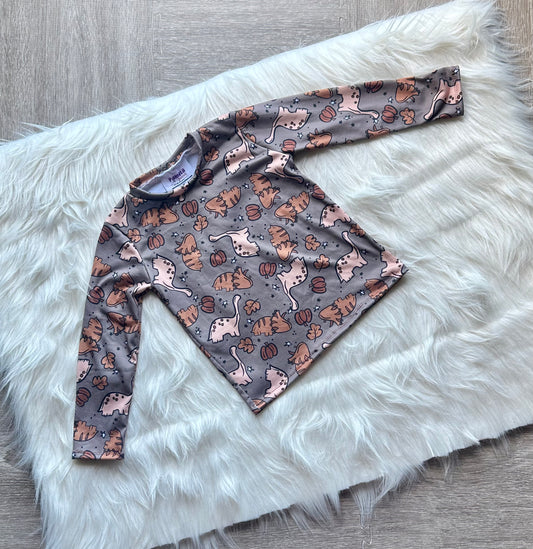 Fall Dino Long Sleeve Shirt RTS 2T