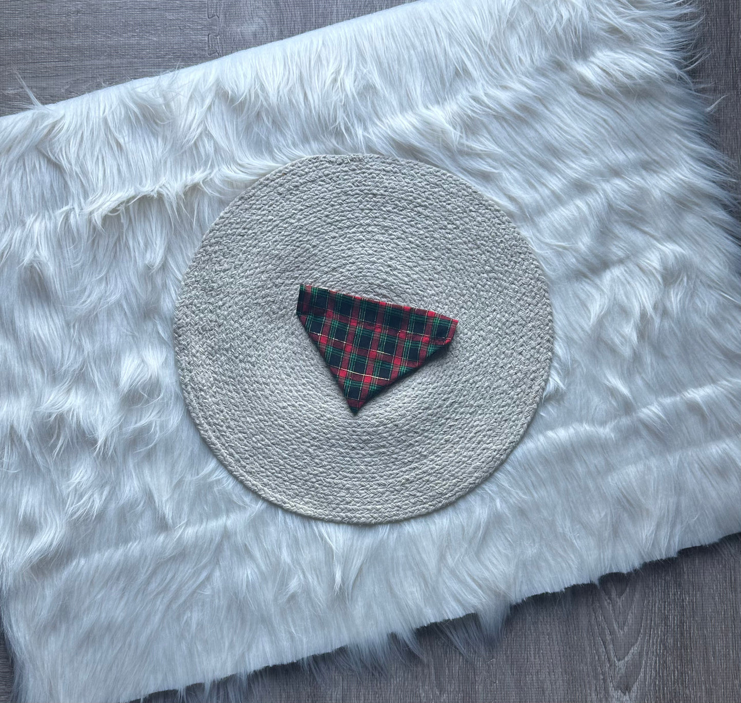 Christmas Plaid Slip On Bandana